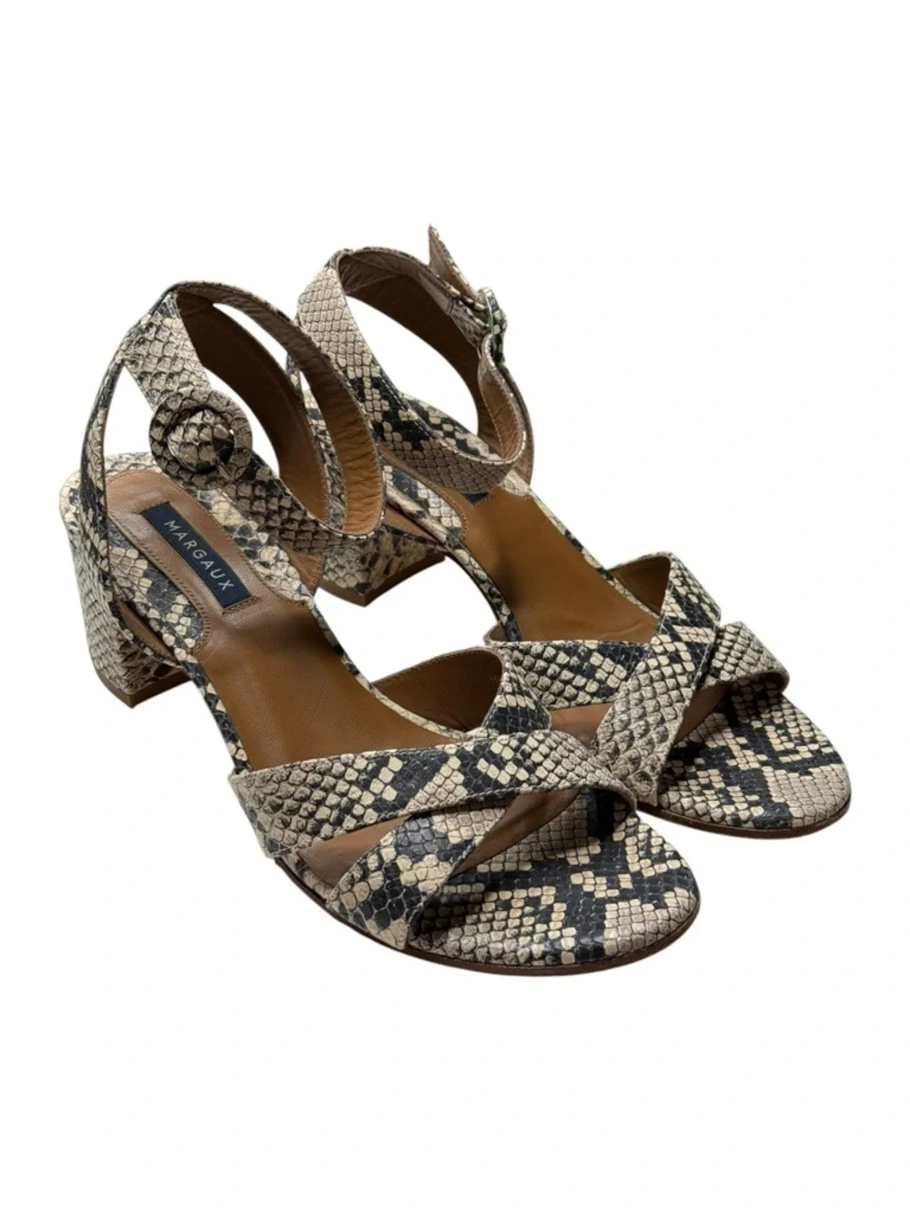 VHTF: Margaux 𓀬 The City Sandal 𓀬 Python Embossed 𓀬 40N 9N 9.5N 𓀬 Best Seller 𓀬